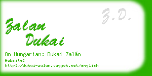 zalan dukai business card